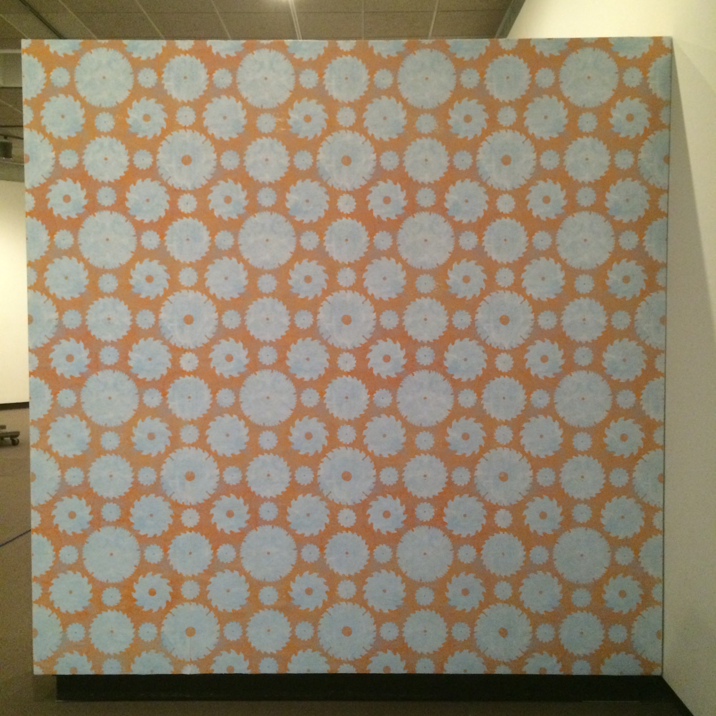 Sawblade Wallpaper It’s All Over • Part of the The biennial Four by Four 2014: Midwest Invitational Exhibition Acrylic on Tyvek